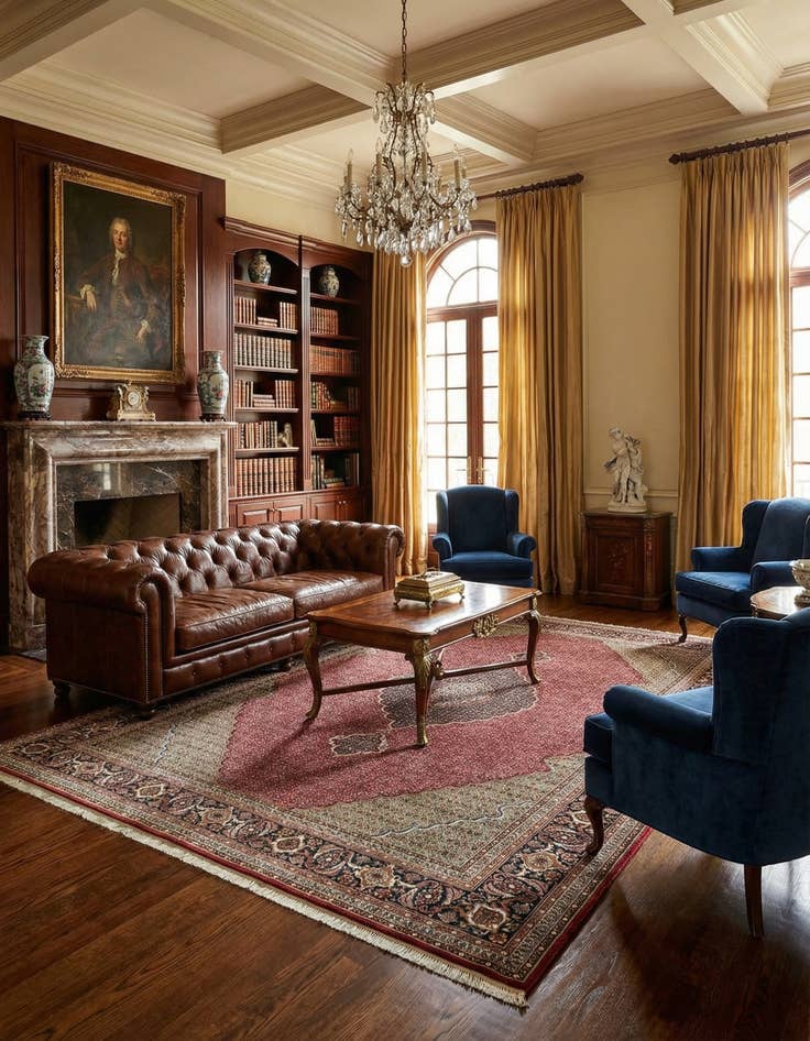 Detail image of 6' 7 x 9' 6 Tabriz Mahi Rug