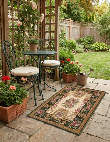 2' x 3' Easy-Clean Traditional Indoor / Outdoor Rug