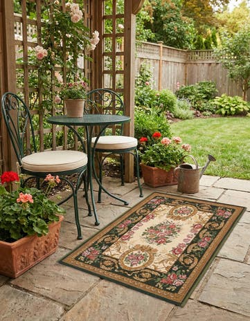 2' x 3' Easy-Clean Traditional Indoor / Outdoor Rug