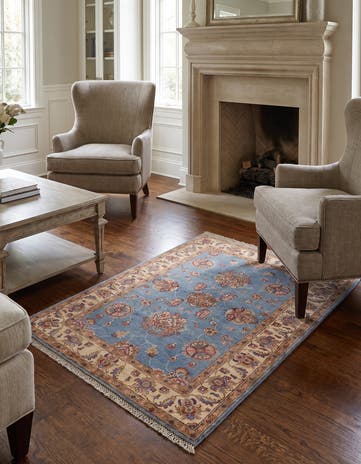 3' 6 x 4' 10 Hand Knotted Ziegler Rug