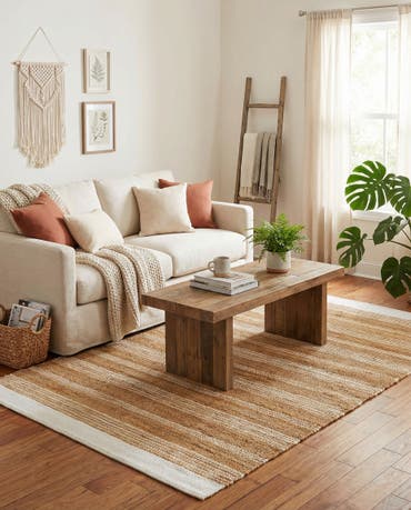  6' 1 x 9'  Hand Woven Lariat Rug
