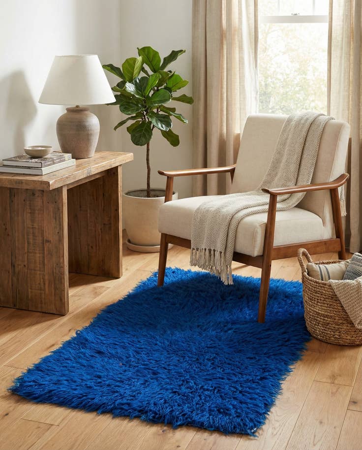 Detail image of 2' 4 x 4' 7 Hand Knotted Moroccan Wool Runner Rug