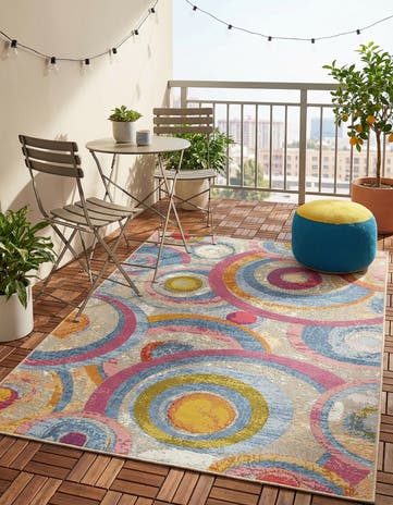 4' x 6' Easy-Clean Modern Indoor / Outdoor Rug