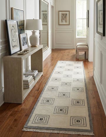 2' 7 x 13' Hand Knotted Darya Wool Runner Rug