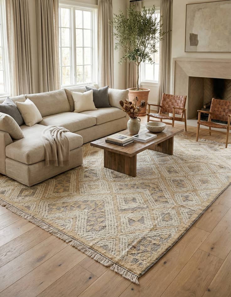 Detail image of  8' 2 x 10' 3  Hand Knotted Darya Wool Rug