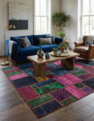 5' 10 x 7' 8 Hand Knotted Ultra Vintage Persian Wool Rug