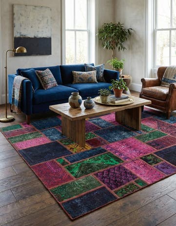 5' 10 x 7' 8 Hand Knotted Ultra Vintage Persian Wool Rug