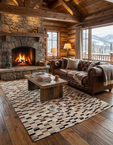 4' 11 x 7' 11 Cowhide - Patchwork Rug