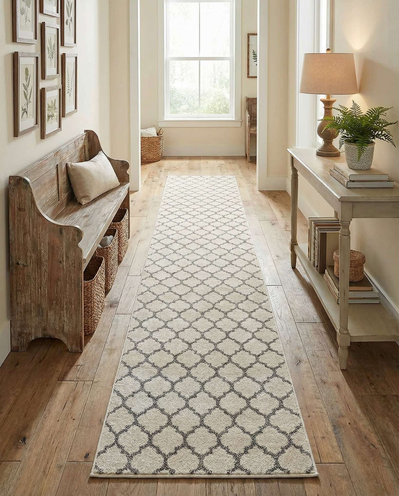 2' 7 x 19' 8 Lattice Runner Rug