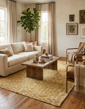 6' 1 x 9' 2 Hand Knotted Darya Wool Rug