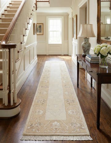2' 9 x 10' Hand Knotted Darya Wool Runner Rug