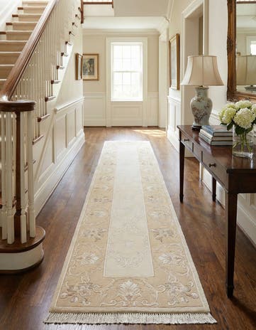 2' 9 x 10' Hand Knotted Darya Wool Runner Rug