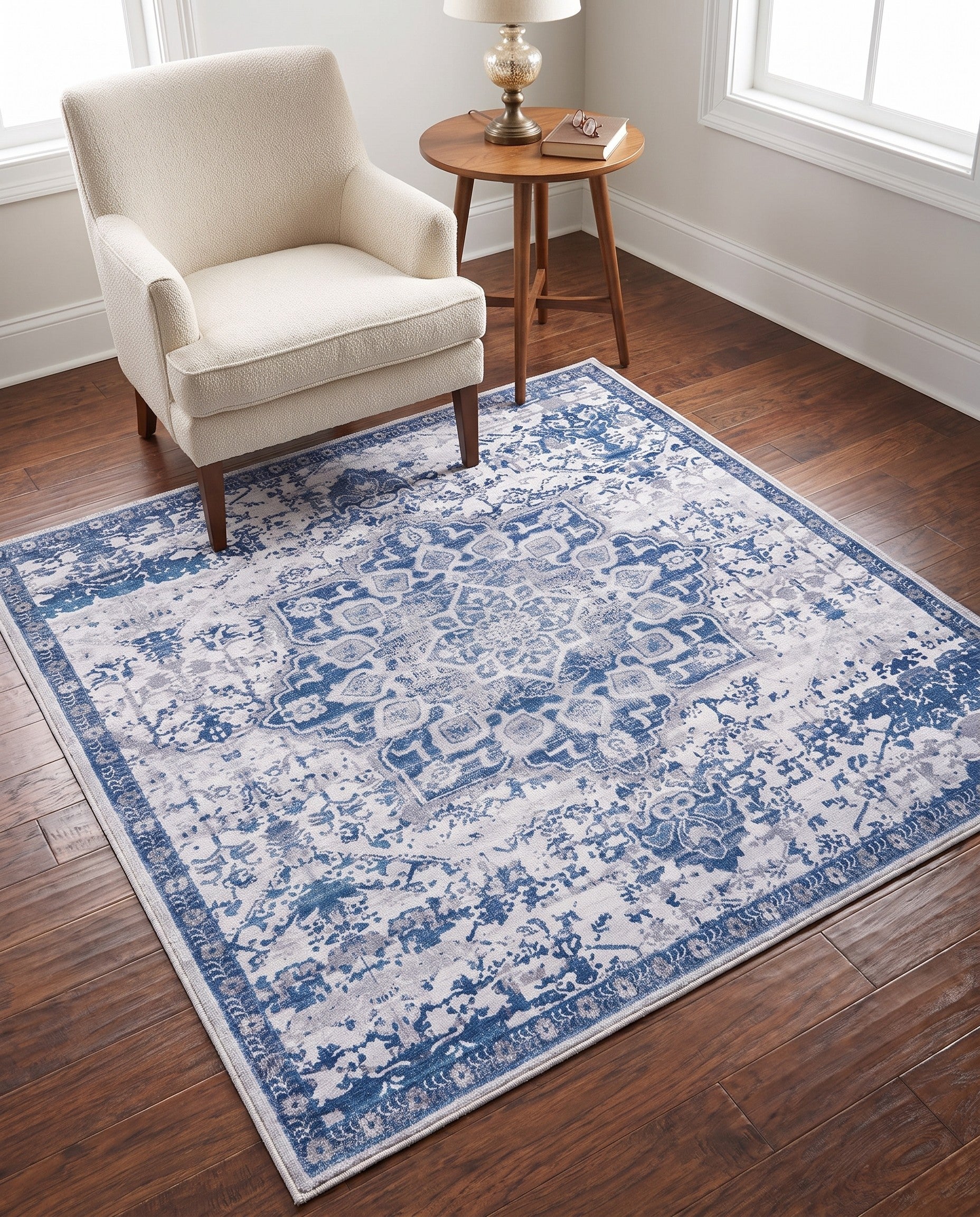 4' x 4' Washable Francesca Square Rug