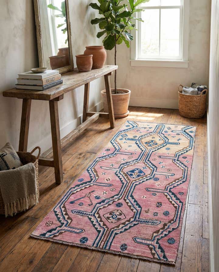 3' x 6' 9 Hand Knotted Ultra Vintage Persian Wool Runner Rug