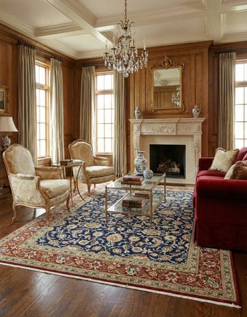 6' 11 x 10' Hand Knotted Qom Persian Rug