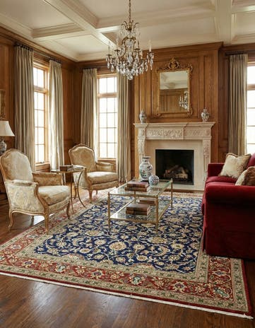 6' 11 x 10' Hand Knotted Qom Persian Rug