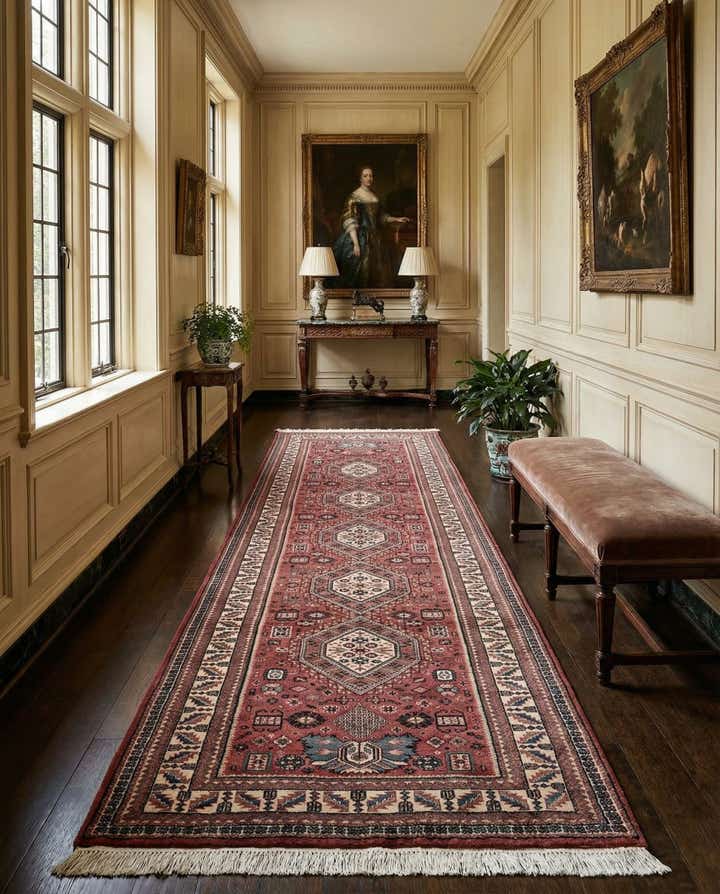 3' 2 x 9' 8 Hand Knotted Shirvan Wool Runner Rug