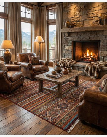 5' 10 x 8' 5 Torkman Wool Rug
