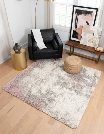 5' x 5' Soft Touch Shag Square Rug