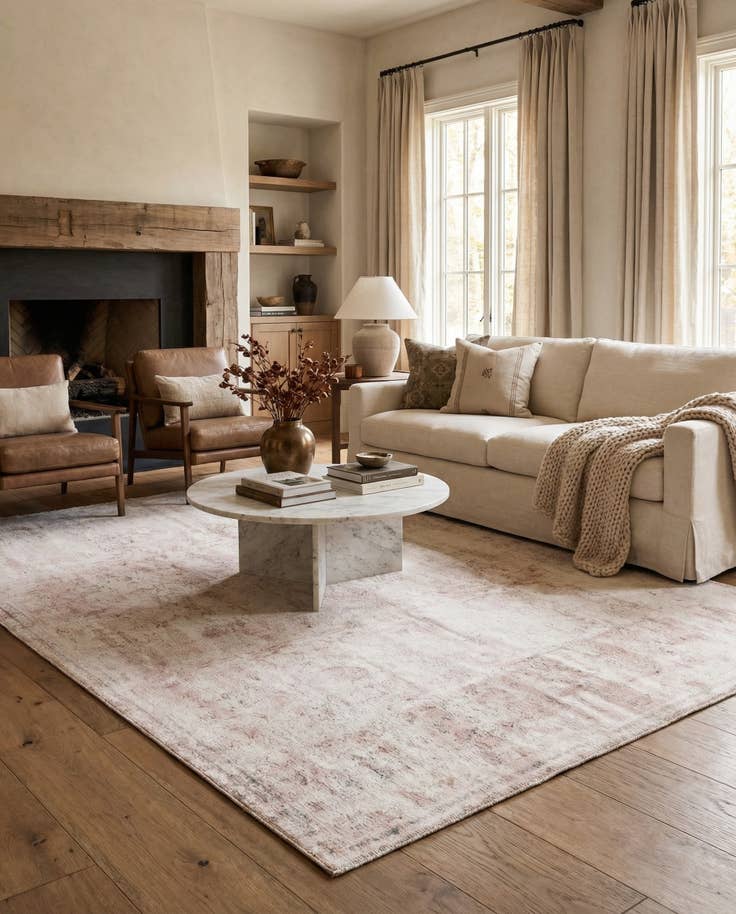 Detail image of 6' 9 x 10' 3 Hand Knotted Ultra Vintage Persian Wool Rug
