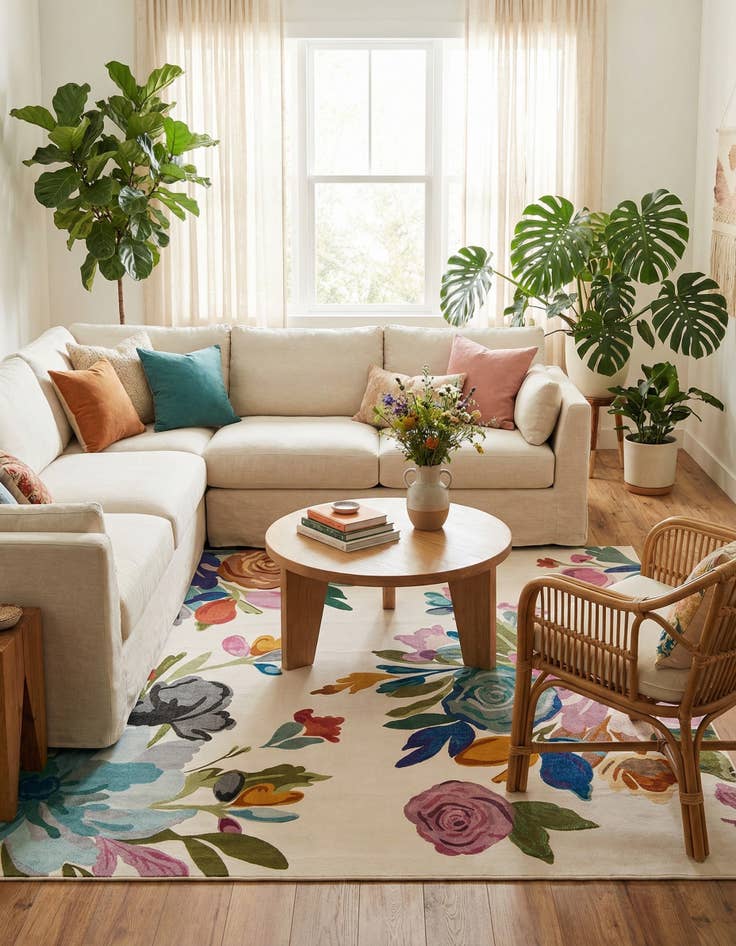 Detail image of 10' x 10' Blossom Square Rug