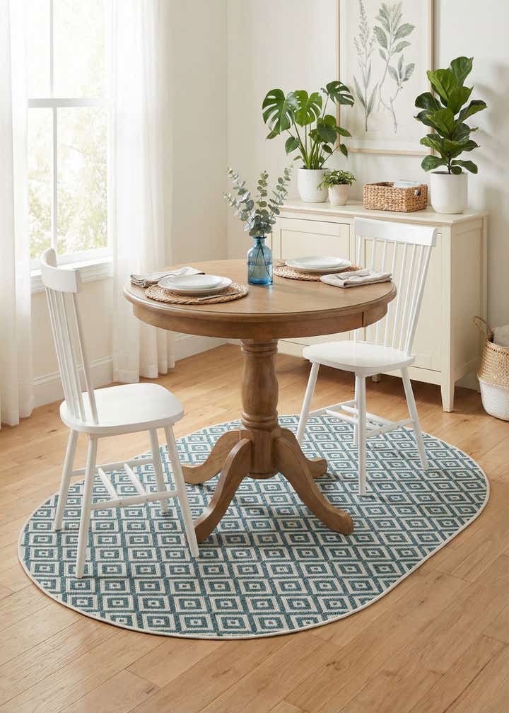 5' 3 x 8' Easy-Clean Jill Zarin Costa Rica Indoor / Outdoor Oval Rug