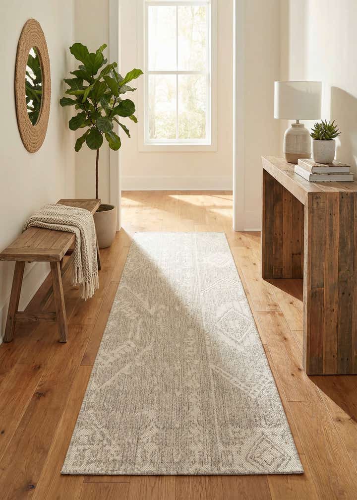 2' x 8' Easy-Clean Bohemian Indoor / Outdoor Runner Rug