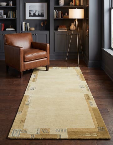 2' 4 x 4' 7 Hand Knotted Nepal Wool Runner Rug