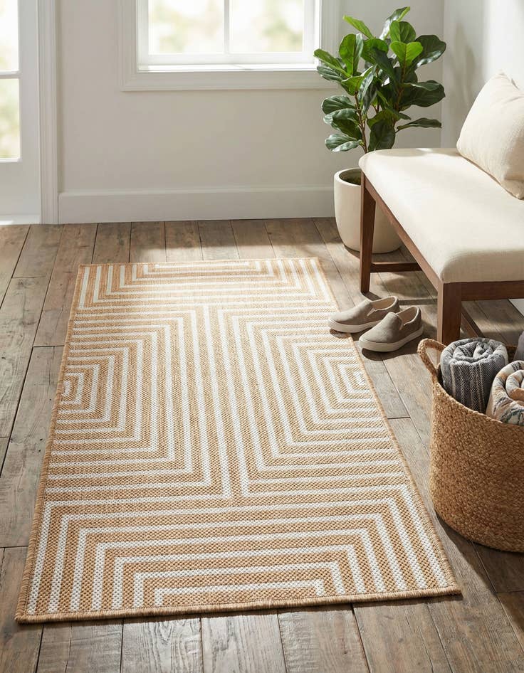 Detail image of  2' x 3'  Washable Modern Indoor / Outdoor Rug