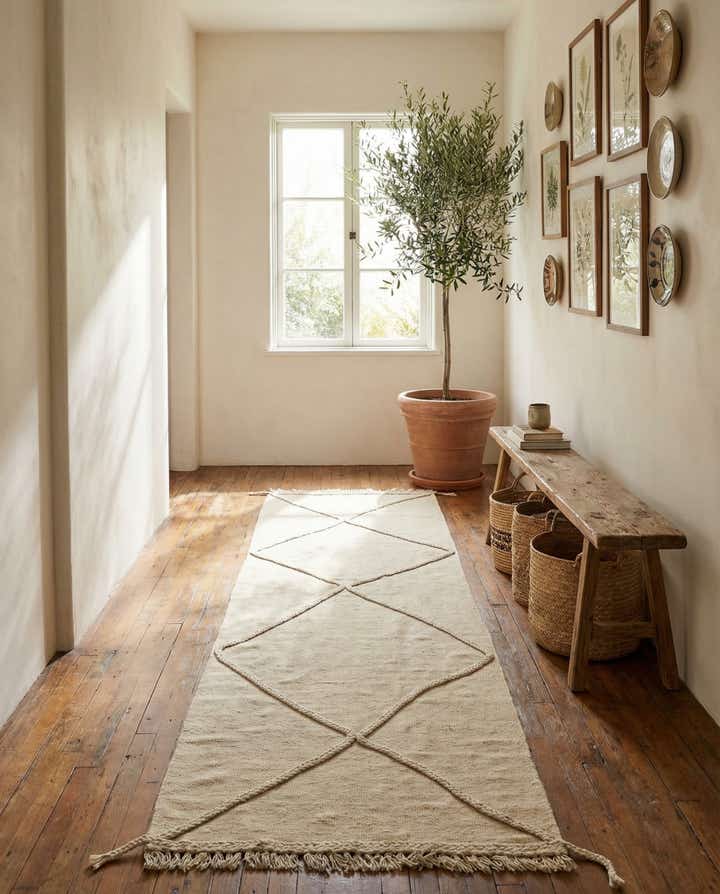 2' 3 x 8' 2 Hand Knotted Moroccan Wool Runner Rug