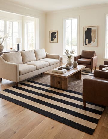 6' 8 x 9' 8 Hand Woven Kilim Modern Wool Rug