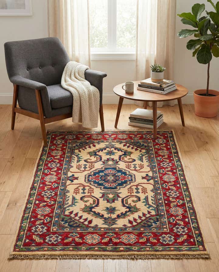 2' 8 x 4' 1 Hand Knotted Kazak Rug