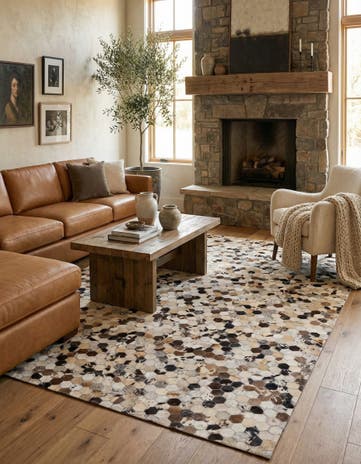5' 1 x 7' 10 Cowhide Rug