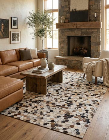 5' 1 x 7' 10 Cowhide Rug