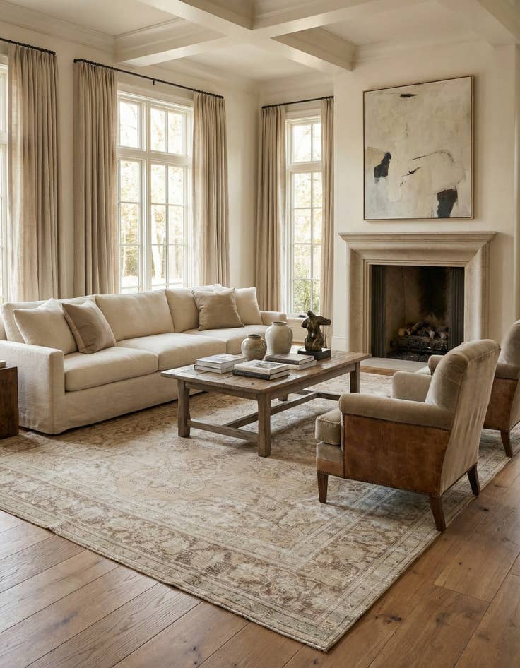 Detail image of  9' 8 x 12' 9  Hand Knotted Ultra Vintage Persian Wool Rug