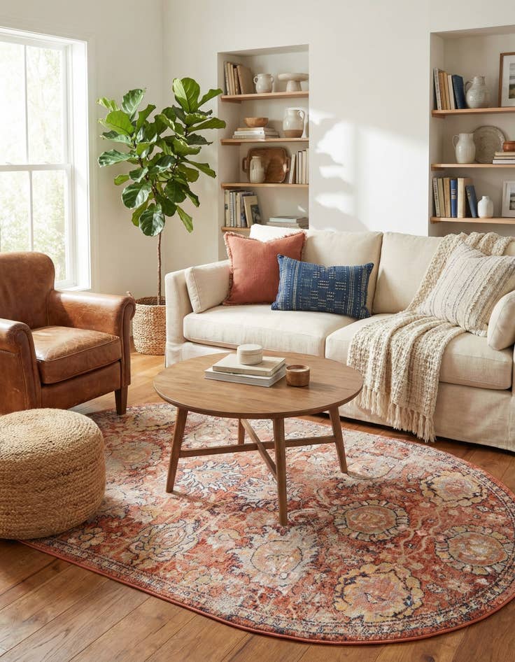 Detail image of  5' 3 x 8' Lola Oval Rug