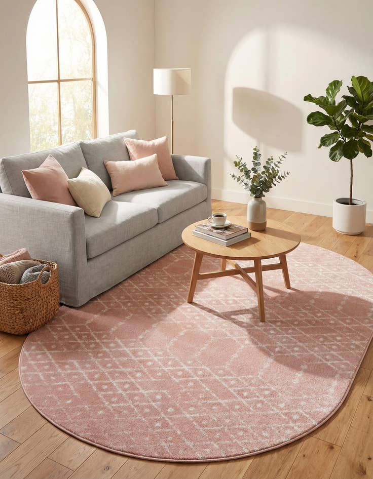 Detail image of  7' 10 x 10' Paxon Trellis Oval Rug