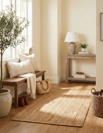 Natural Handmade Braided Jute Luxe Rug