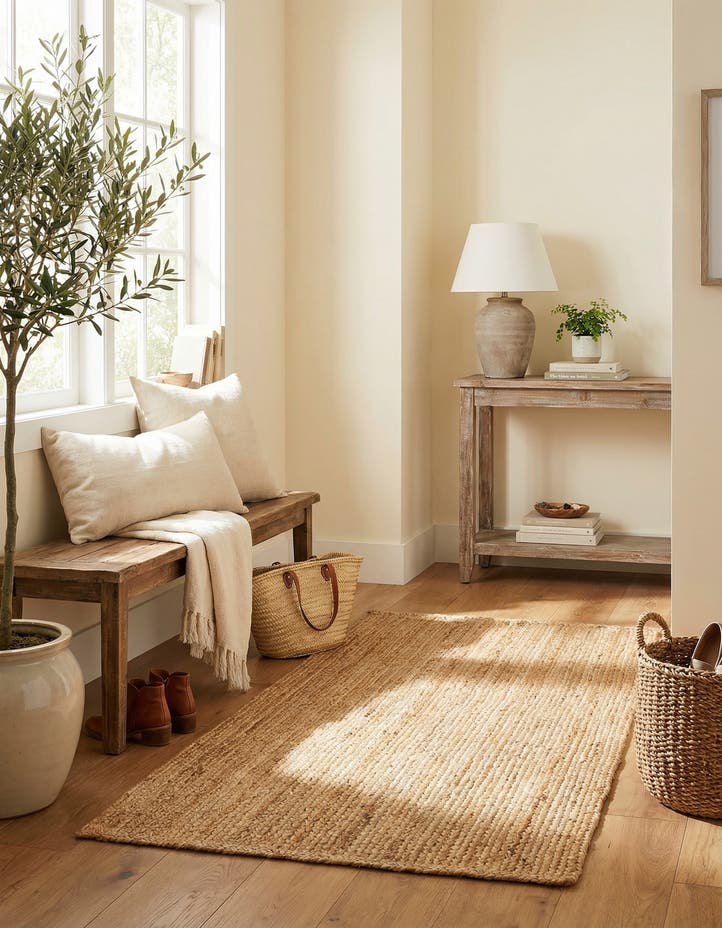 4' 1 x 6' 1 Handmade Braided Jute Luxe Rug