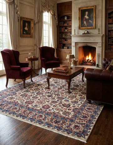 8' x 11' Mashad Wool Rug