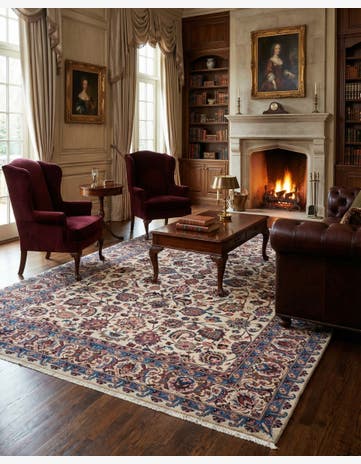 8' x 11' Mashad Wool Rug