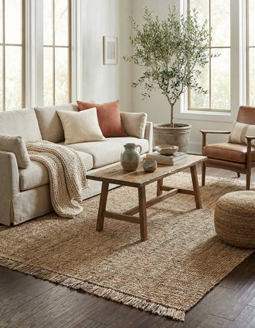 Natural Hand Woven Chunky Jute Rug
