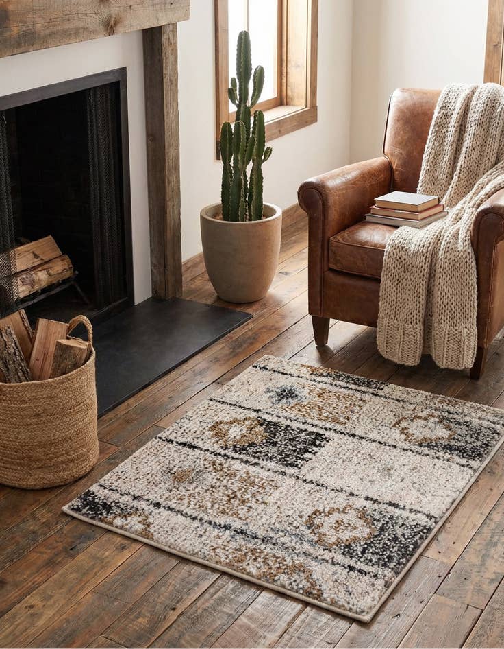 Detail image of 1' 4 x 1' 4 Eco Southwestern Sample Rug