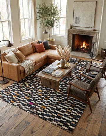 5' 1 x 7' 11 Cowhide - Patchwork Rug