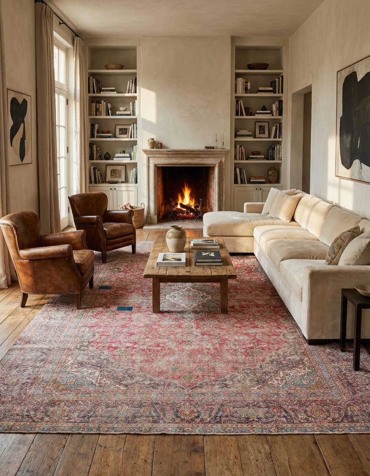 Detail image of  10' 4 x 14' 9  Hand Knotted Ultra Vintage Persian Wool Rug