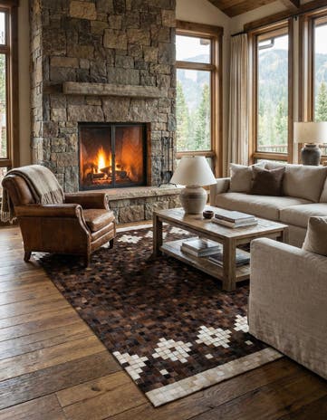 5' 1 x 7' 11 Cowhide Stocks Rug