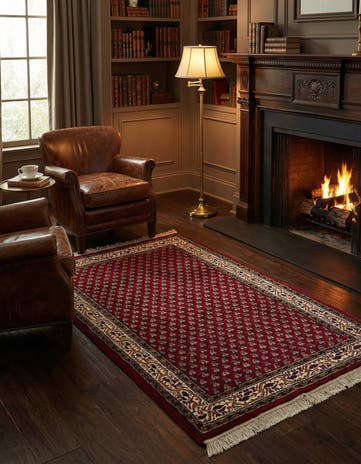3' 1 x 5' 2 Hand Knotted Mir Wool Rug