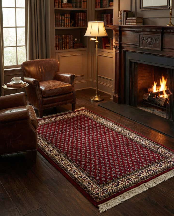 3' 1 x 5' 2 Hand Knotted Mir Wool Rug