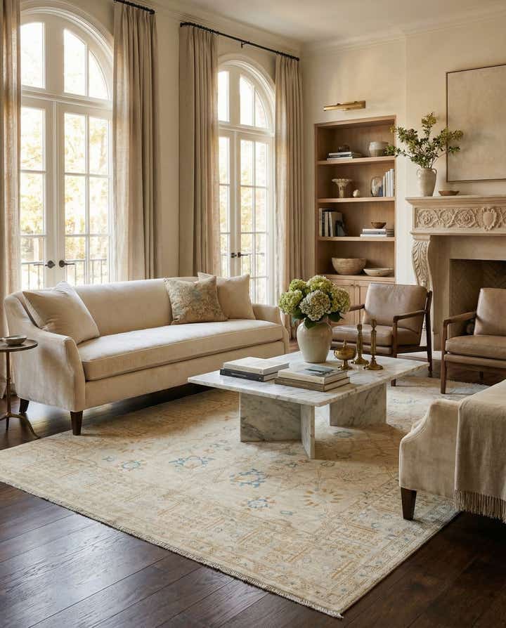 5' x 6' 7 Hand Knotted Ziegler Rug