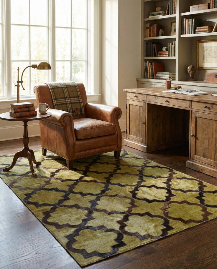 Detail image of 3' 9 x 5' 9 Cowhide Leather Rug